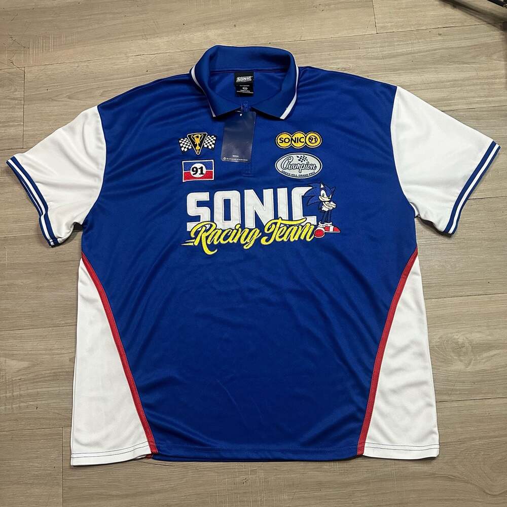 Sonic the Hedgehog Racing Team Embroidered Quarter-Zip Polo Shirt